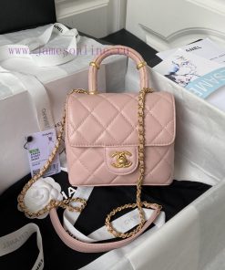 Chanel Bag Chanel 23S new AS4035 handle flip bag made of lambskin, this season's super popul 3rt50snw