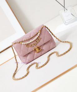 Chanel Bag 24A Handmade Visit Series SheepskinThe pearl chain letter pendant sheepskin textu 0wzeomnh