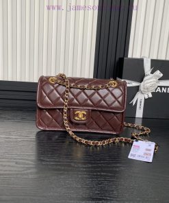 Chanel Bag Chanel 24K Tofu Bun AS5225 Classic Style Perfect MatchSheepskin paired with a gol tsjq2b8y