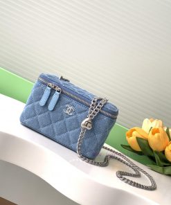 Chanel Bag 24k box bag denim fabric with the most beautiful heart adjustable buckle and adju 2d62cigb
