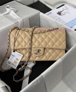 Chanel Bag Apricot colored French high-end customized product Chanel Classic Flap Bag A01112 2whrwwgd