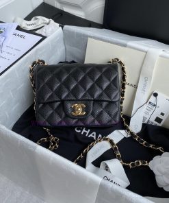 Chanel Bag Fang Pangzi CF1115 imported cowhide ball pattern diamond grid fullness has reache g91z0p0k
