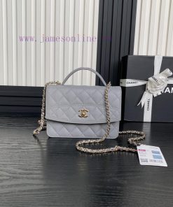 Chanel Bag Chanel 25C Spring New A4406 Logo Handheld Backpack with One Shoulder calf leather xj396khx