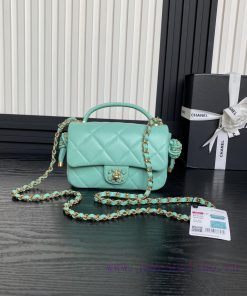 Chanel Bag Chanel 25C Early Spring Collection CF Woven Knot Handbag AS5298Sheepskin paired w 60inem6f