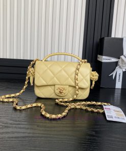 Chanel Bag Chanel 25C Early Spring Collection CF Woven Knot Handbag AS5298Sheepskin paired w f9jkms7n