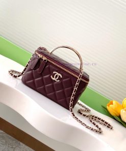 Chanel Bag 24K Limited Edition Diamond Handle Long Box Bag Makeup Slant Cross Bag with Diamo fq41e4l5