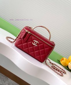 Chanel Bag 24K Limited Edition Diamond Handle Long Box Bag Makeup Slant Cross Bag with Diamo yp0qjiub