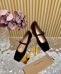 Gianvit Ross 2024 Early Spring Synchronized New Mary Jane Velvet Single Shoe is a delicate yhnfmuyac