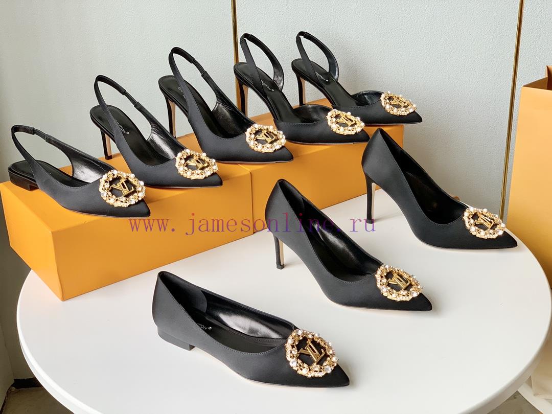 Single shoe/rear hollow sandals 350Loui * Vuitton * L ️ Donkey Home 🫧 24 New Silk Diamond Bu5vwgctr5