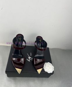 Giuseppe ZanottiSelected black imitation patent leather synthetic fabric with modern light ad332a8nn