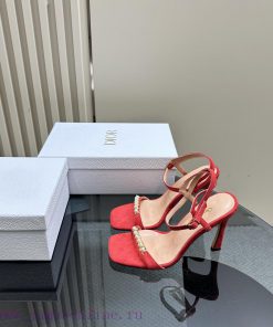 Dior/Dior 24S Spring/Summer New Product Pearl Strap High Heel SandalsThe fabric is imported yu5se9oa