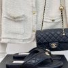 Chanel | 24P Spring/Summer New ProductsDouble C diamond grid clip on flip flopsSummer flip ffkzxvgop