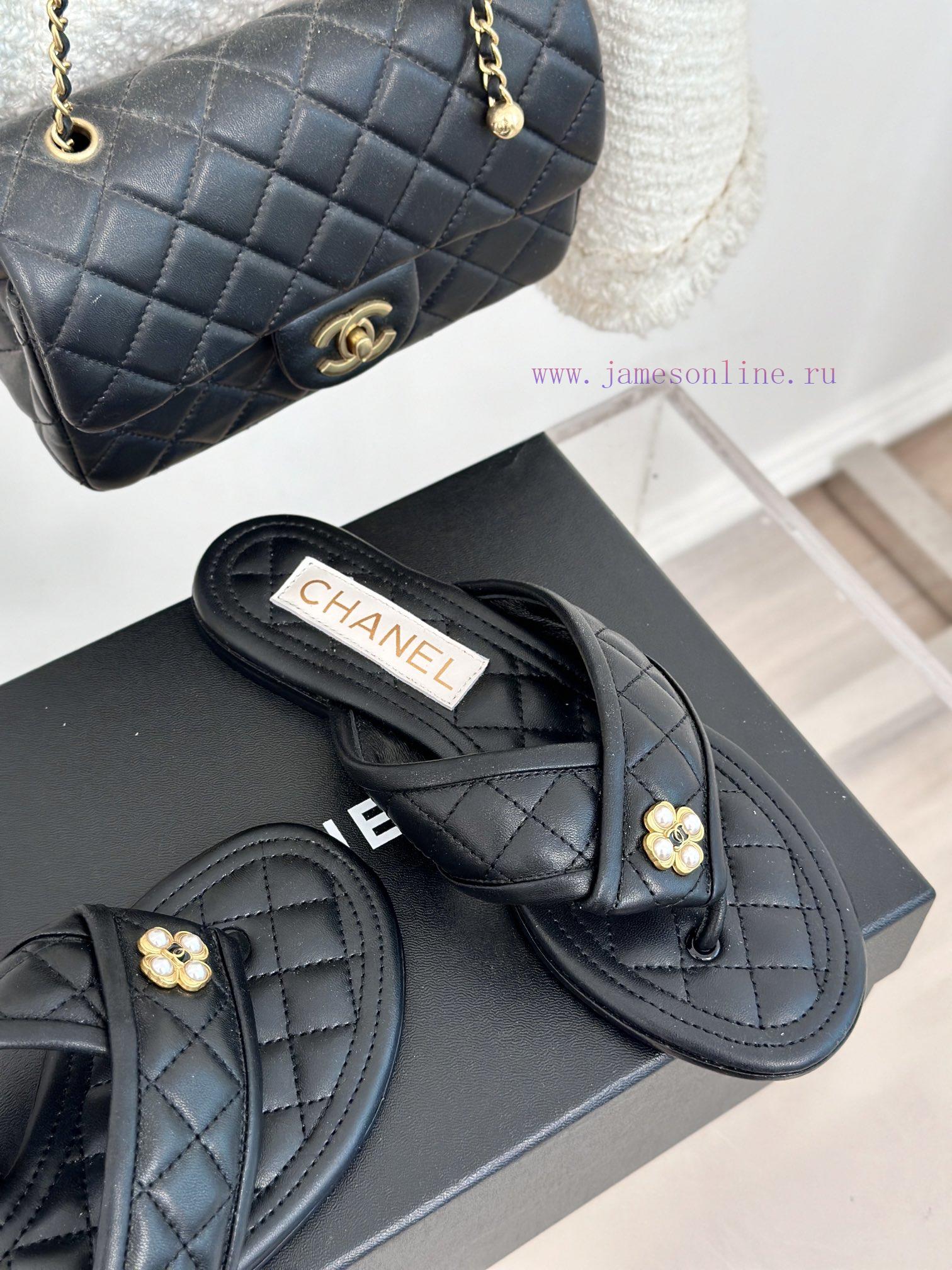 Chanel | 24P Spring/Summer New ProductsDouble C diamond grid clip on flip flopsSummer flip ffkzxvgop - Image 6