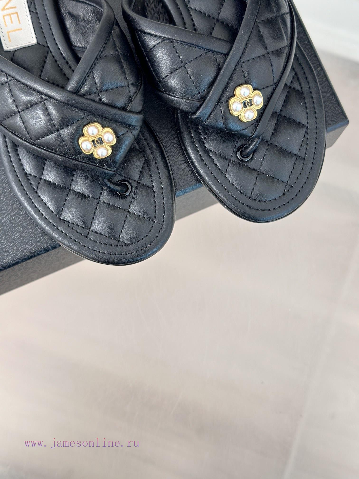 Chanel | 24P Spring/Summer New ProductsDouble C diamond grid clip on flip flopsSummer flip ffkzxvgop - Image 8