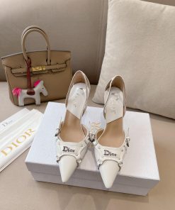Dior's early spring new pointed Mouller slippers for women, star width CD letter logo high-hiosxniqo