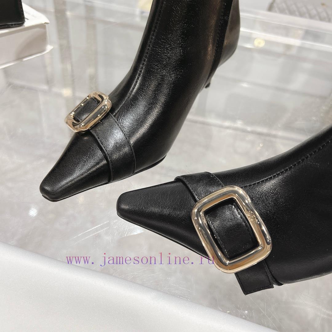 𝐑𝐨𝐠𝐞𝐫𝐕𝐢𝐯𝐢 * 24 New RV Women's Shoes Viv Choc Metal Buckle Thin Heel Short Boots RV's new boo57irajdt - Image 8
