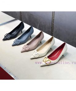 4cm mid heel pointed toe single shoe - Top notch Valentino/Valentino VT latest metal Vlogo 4kzeenmnn