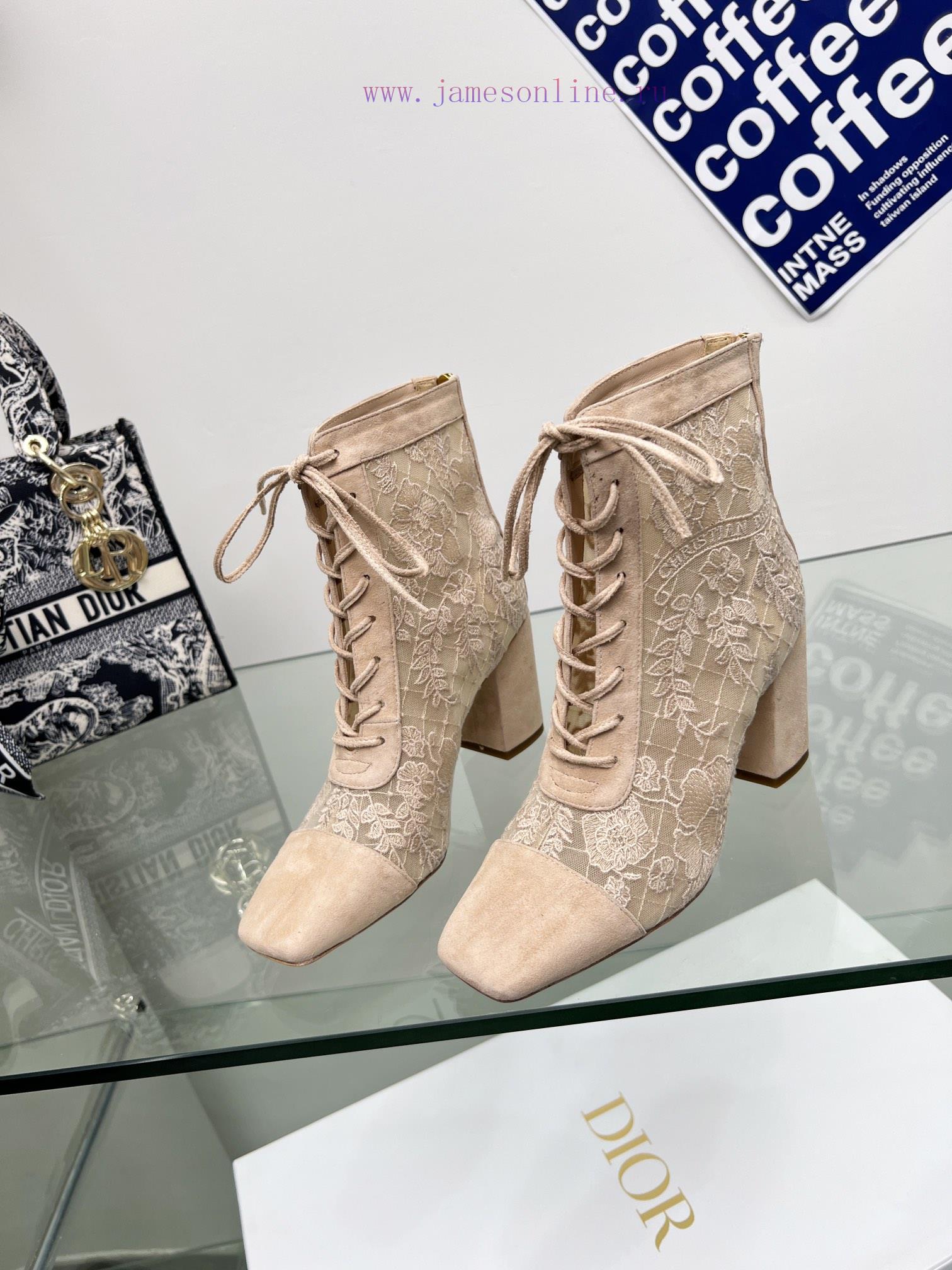 Follow the bootsJ'ADIOR Embroidered Jacquard Mesh Boots Dior 2023 Spring/Summer Latest Coloruh1s91p8 - Image 5