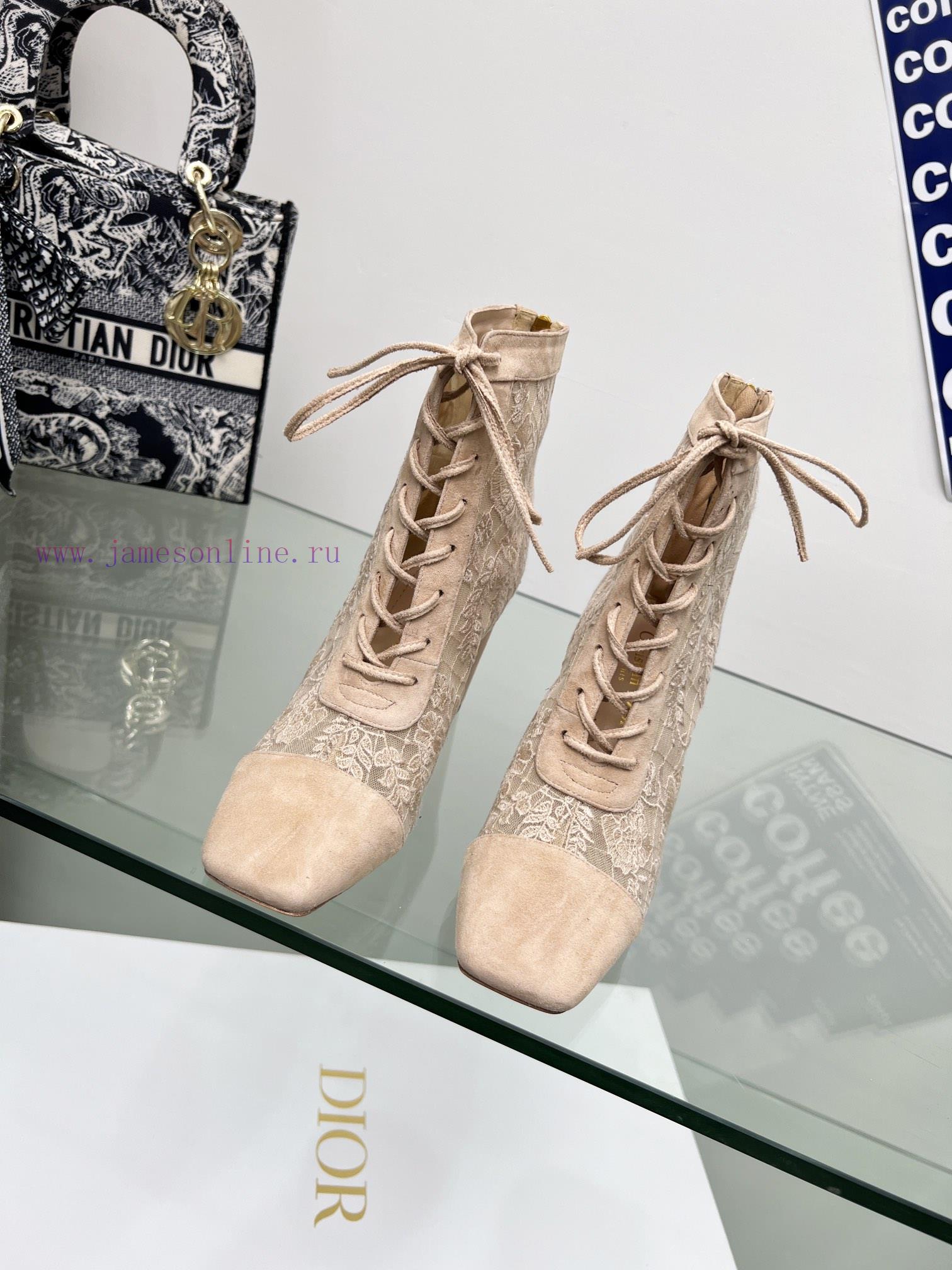 Follow the bootsJ'ADIOR Embroidered Jacquard Mesh Boots Dior 2023 Spring/Summer Latest Coloruh1s91p8 - Image 7