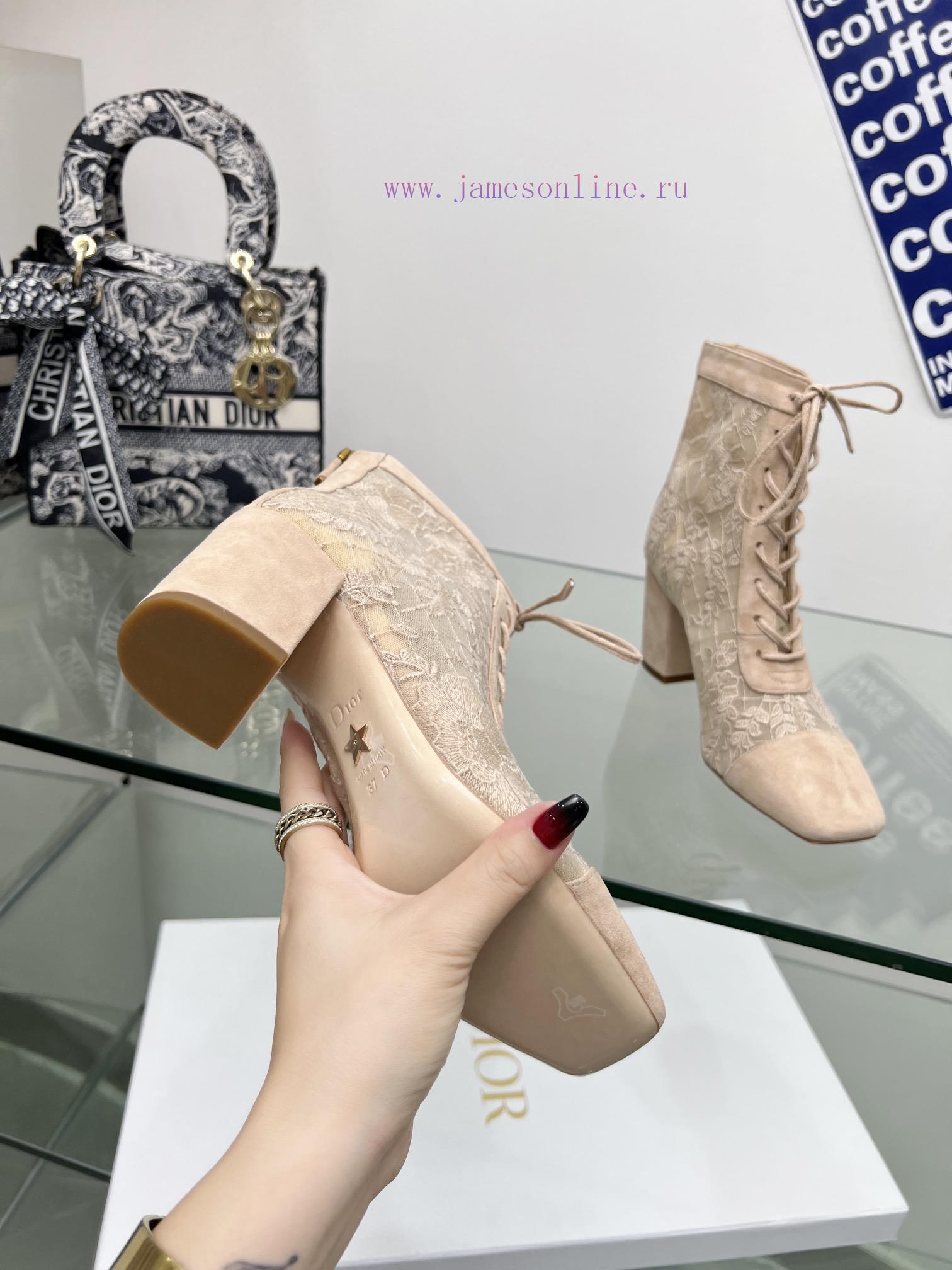 Follow the bootsJ'ADIOR Embroidered Jacquard Mesh Boots Dior 2023 Spring/Summer Latest Coloruh1s91p8 - Image 10