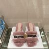 Leather foot pad 8cm pink uniform-23Ss Autumn/Winter New Dior One Word Hairy Slippers Collecz7qmn8su