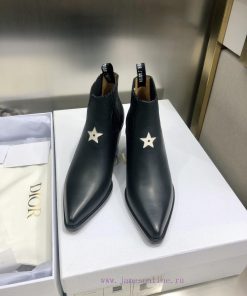 Dior LA 2021 Autumn/Winter Poster New Pointed Elastic Women's Short Boots CD Star Same Stylefuof3f5o