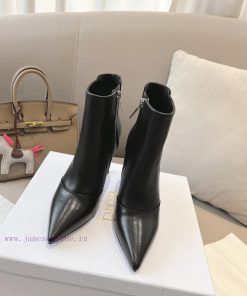 Dio.r Dior 2023 autumn new pointed short boots with lucky pentagram heel and sexiness indexUnl4uemjb