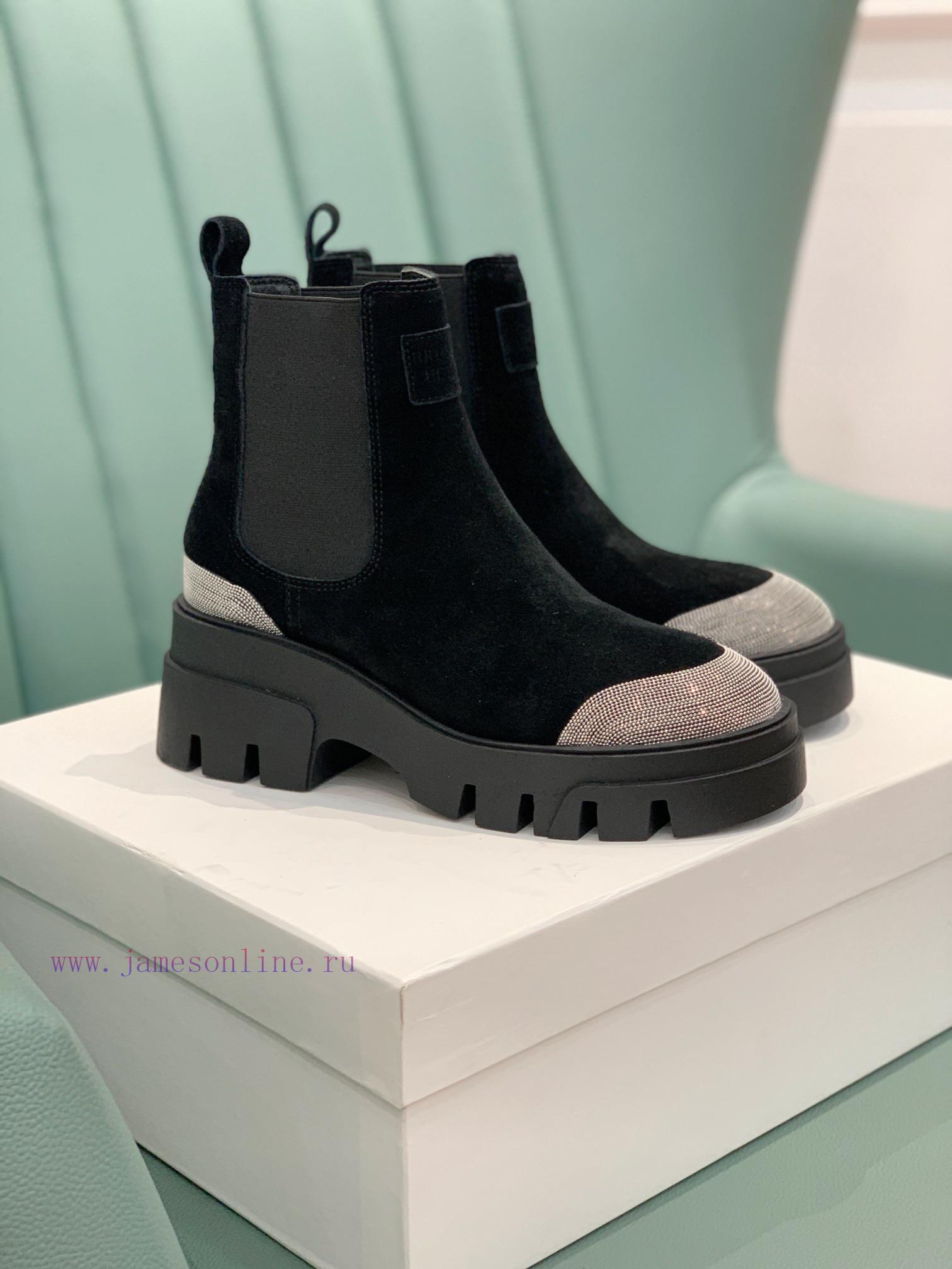 BRUNELL * CUCINELL * One foot short boot material upper made of cow suede sheepskin lining, 66iits34 - Image 10