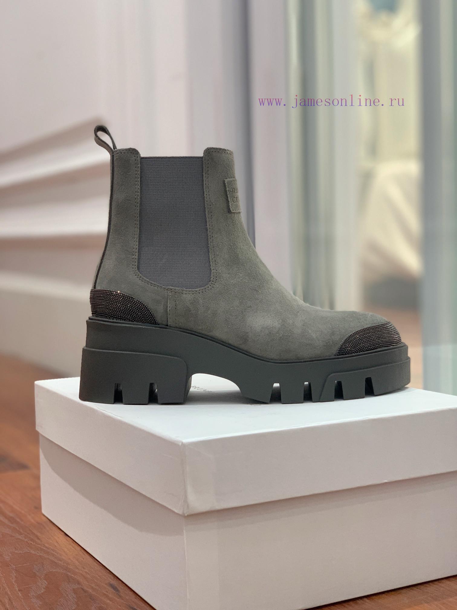 BRUNELL * CUCINELL * One foot short boot material upper made of cow suede sheepskin lining, 2cl9vxc4 - Image 6