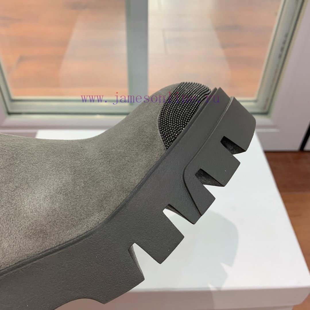 BRUNELL * CUCINELL * One foot short boot material upper made of cow suede sheepskin lining, 2cl9vxc4 - Image 10