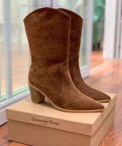 Gianvit Ross pointed Western cowboy boots with simple and versatile material upper, cowhide k1bhwa3i