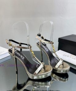 Versace 2024 Spring/Summer New Waterproof Platform Sandals High Heels————————————The Milan rmc6gp270