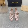ALAIA chicken eye buttoned hole shoes, ALAIA 24SS French fairy ballet flat dance shoesAzzedi9orgk731