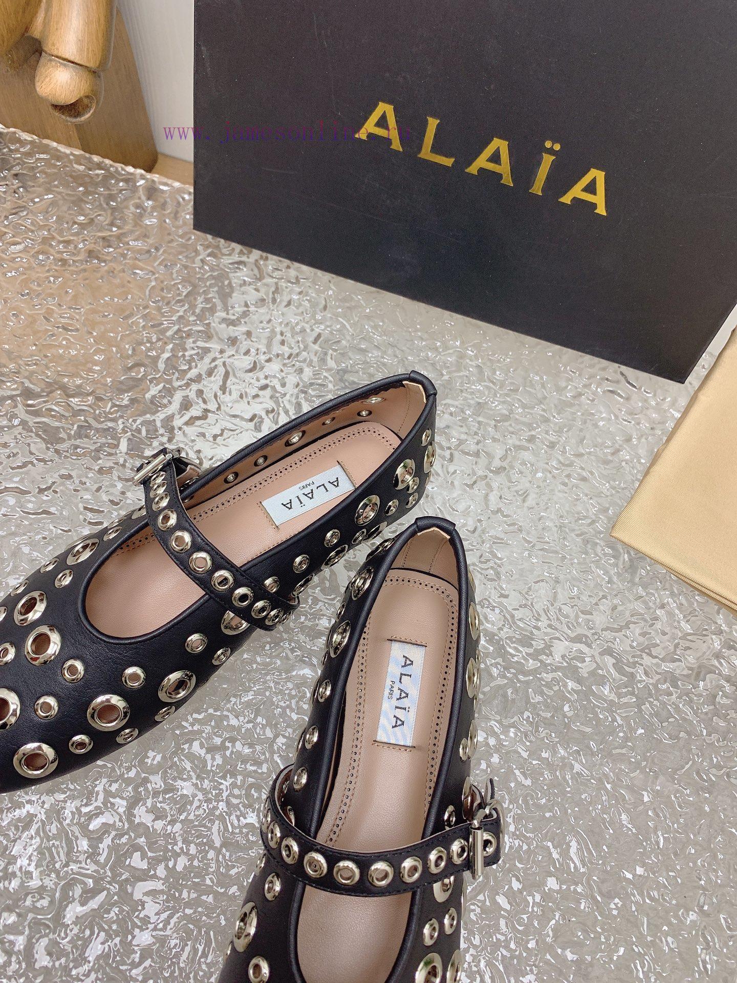 ALAIA chicken eye buttoned hole shoes, ALAIA 24SS French fairy ballet flat dance shoesAzzediuguun04e - Image 9