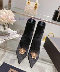 Fendi&Versace Joint CollectionShort boots𝐧𝐞𝐰 Show style Fendi Dumesa Head&Heel High Heels___1b6ypnoh