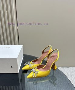 Amina Muaddi Sparkling Diamond Bow Beautiful Fashion ShoesAuthentic 11 Remastered Top Qualitbk2ucn31