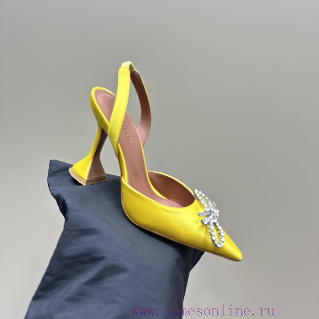Amina Muaddi Sparkling Diamond Bow Beautiful Fashion ShoesAuthentic 11 Remastered Top Qualitbk2ucn31 - Image 8