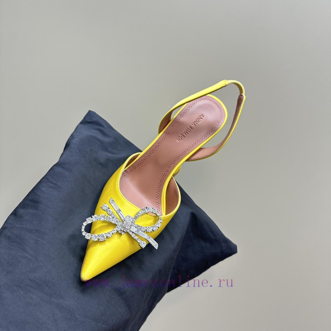 Amina Muaddi Sparkling Diamond Bow Beautiful Fashion ShoesAuthentic 11 Remastered Top Qualitbk2ucn31 - Image 9