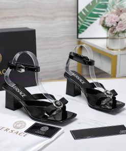 Versace Fashion Show New [Sun] [Sun] [Sun] Medusa New Low Waterproof Platform Sandals Lacque72kxf735