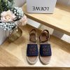 Brand LoeweLOEWE thick soled fishing shoes for women, made of canvas and cowhide leatherAnagunsiyhou