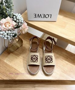 Brand LoeweLOEWE thick soled sandals, fishing shoes, women's canvas and cowhide leatherAnagrn5b6sgcv