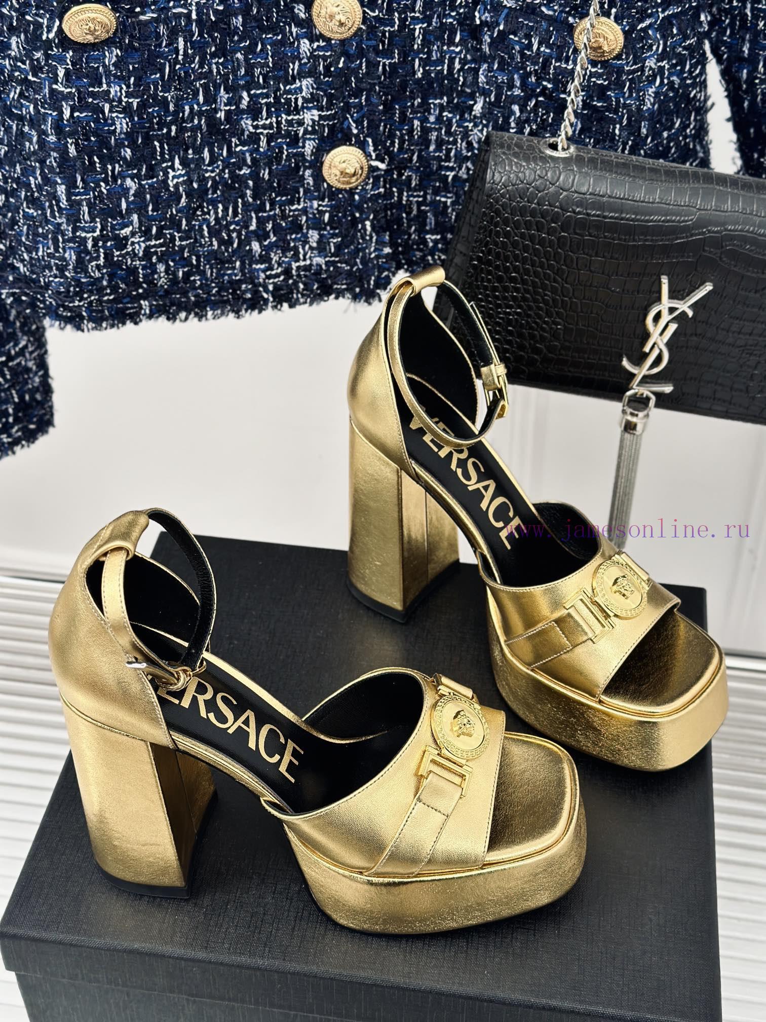 Versace | Versace 24S Spring/Summer New ProductHentian High Heels Waterproof Platform High Hxck6fns3 - Image 4