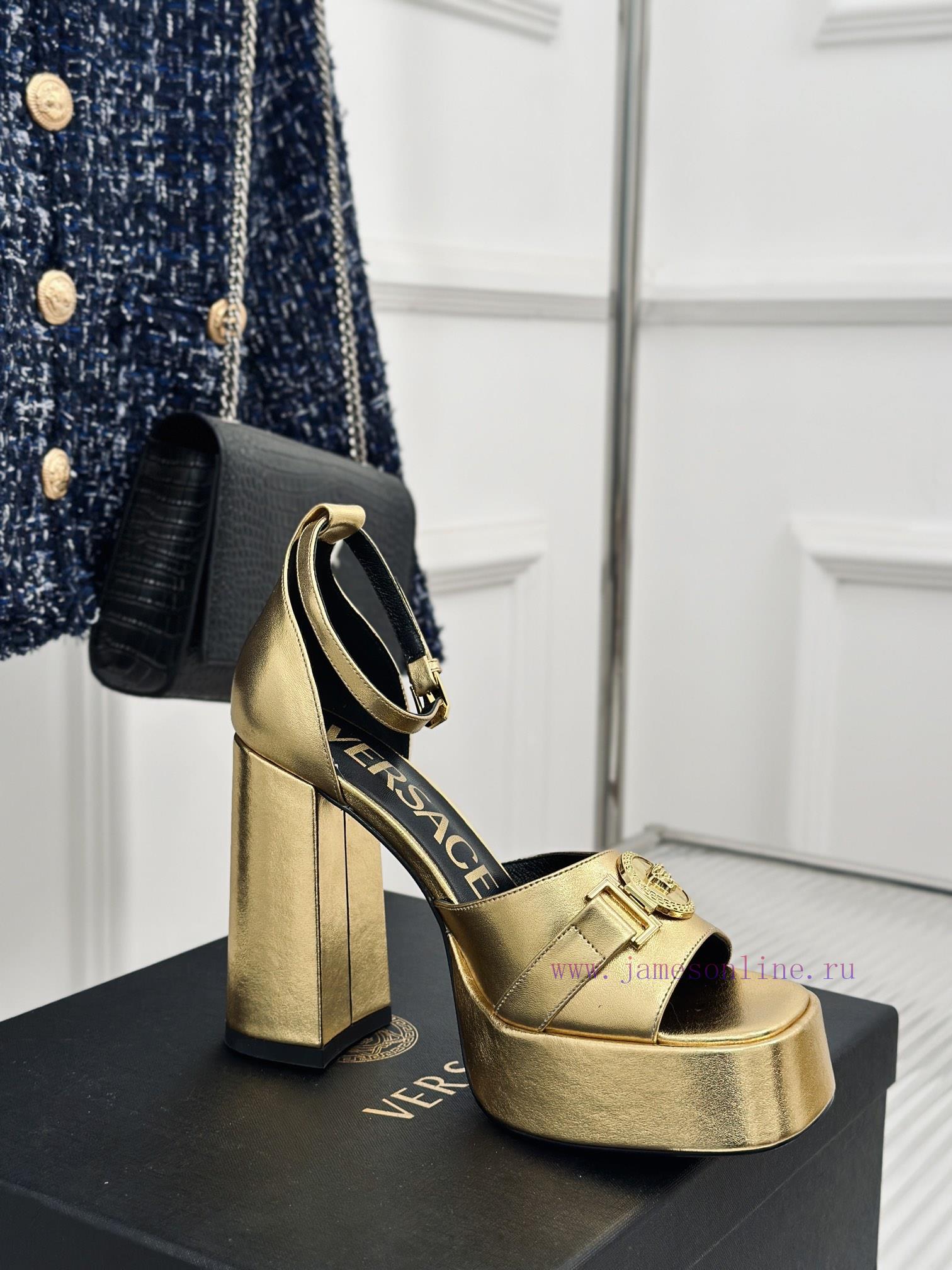 Versace | Versace 24S Spring/Summer New ProductHentian High Heels Waterproof Platform High Hxck6fns3 - Image 6