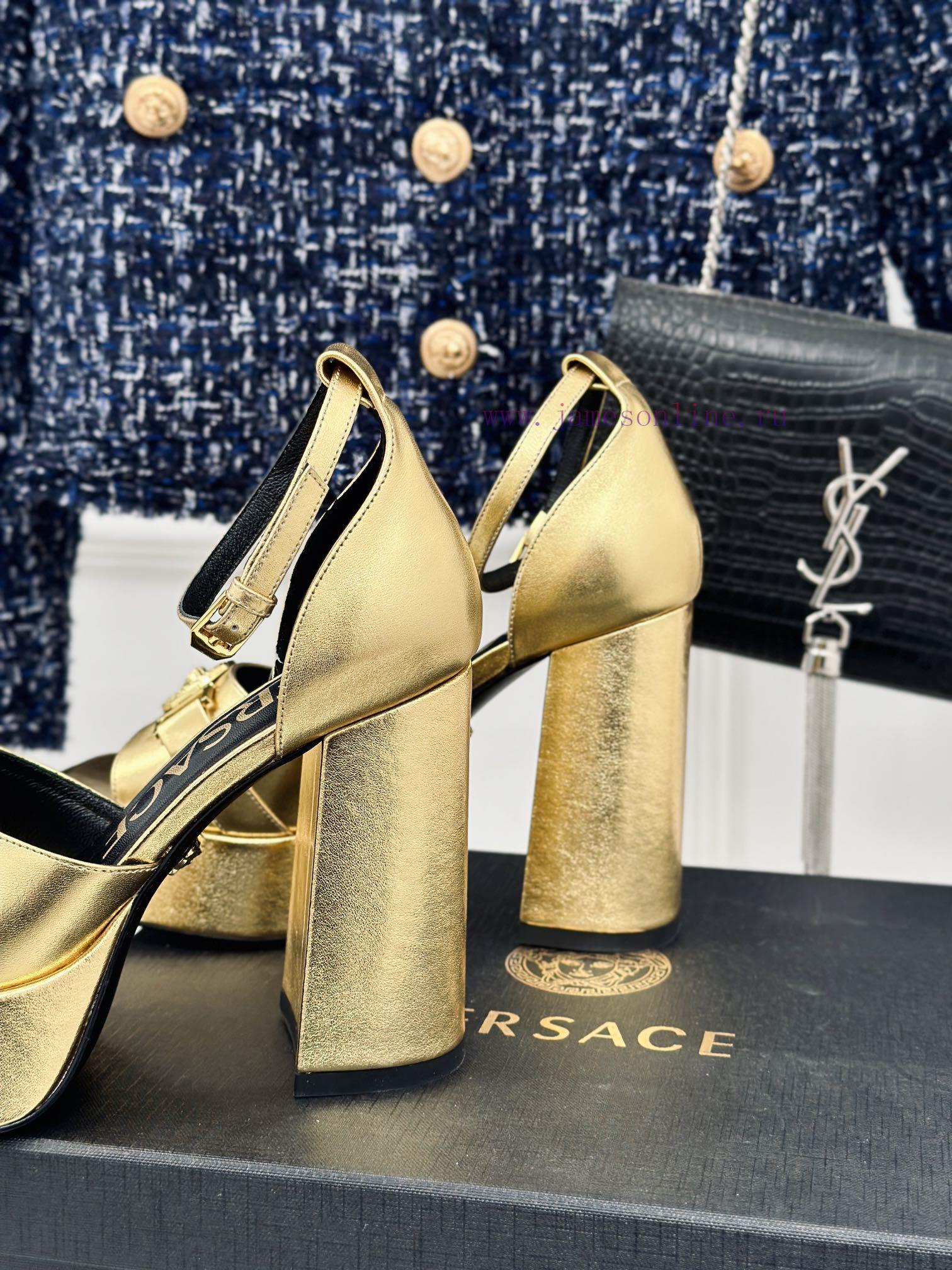 Versace | Versace 24S Spring/Summer New ProductHentian High Heels Waterproof Platform High Hxck6fns3 - Image 9