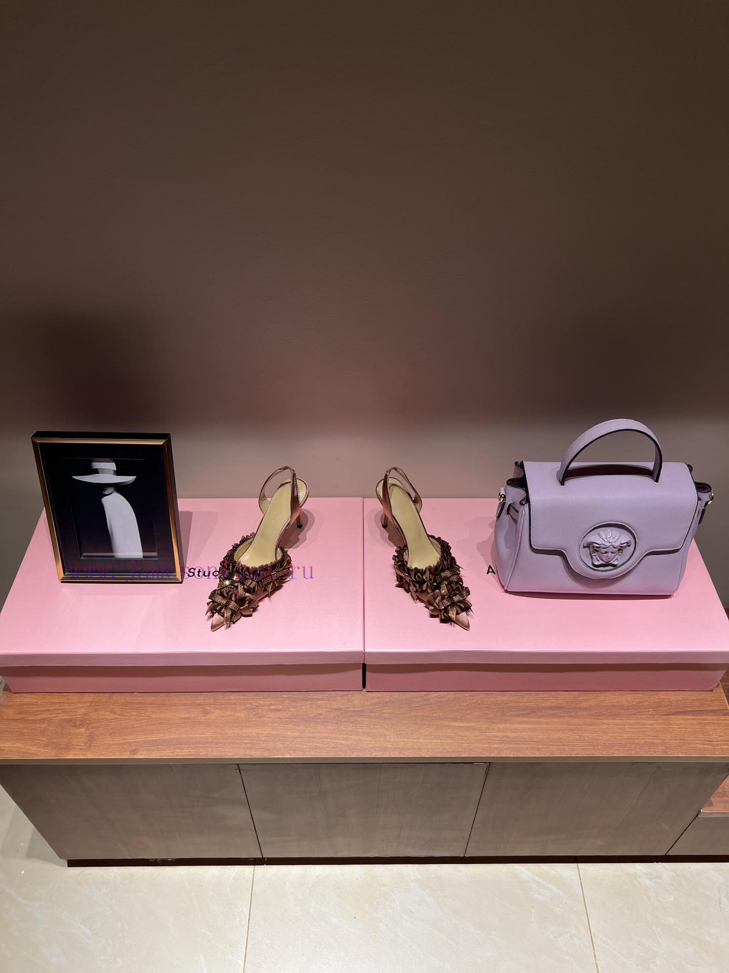 The most2024 early spring lace and crystal lace high-heeled sandalsExquisite princess shoes,1dj6x4et - Image 4