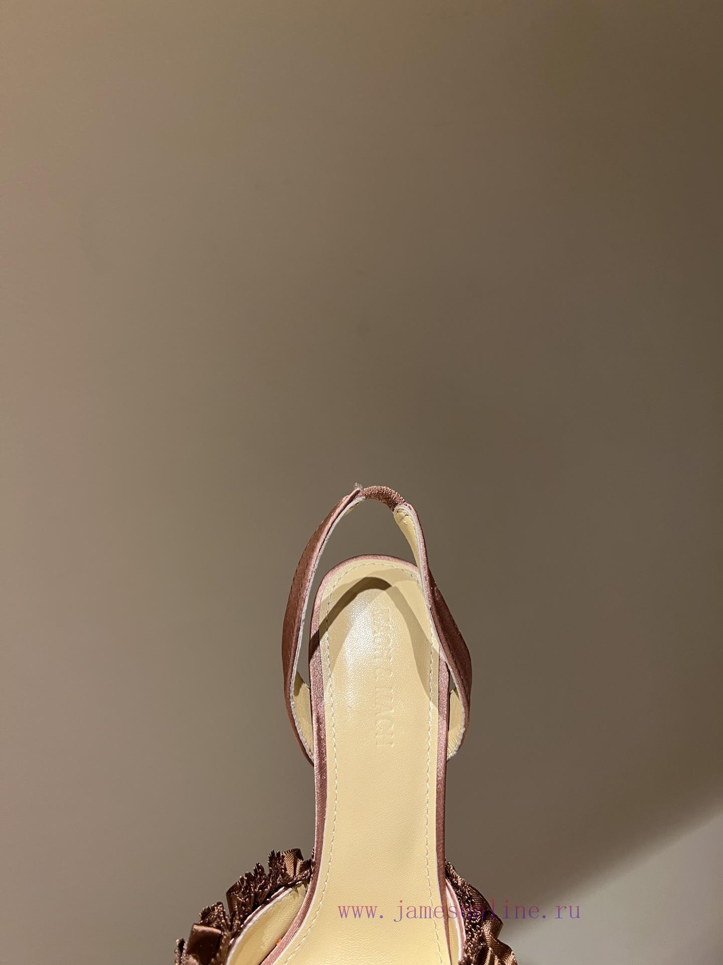 The most2024 early spring lace and crystal lace high-heeled sandalsExquisite princess shoes,1dj6x4et - Image 6