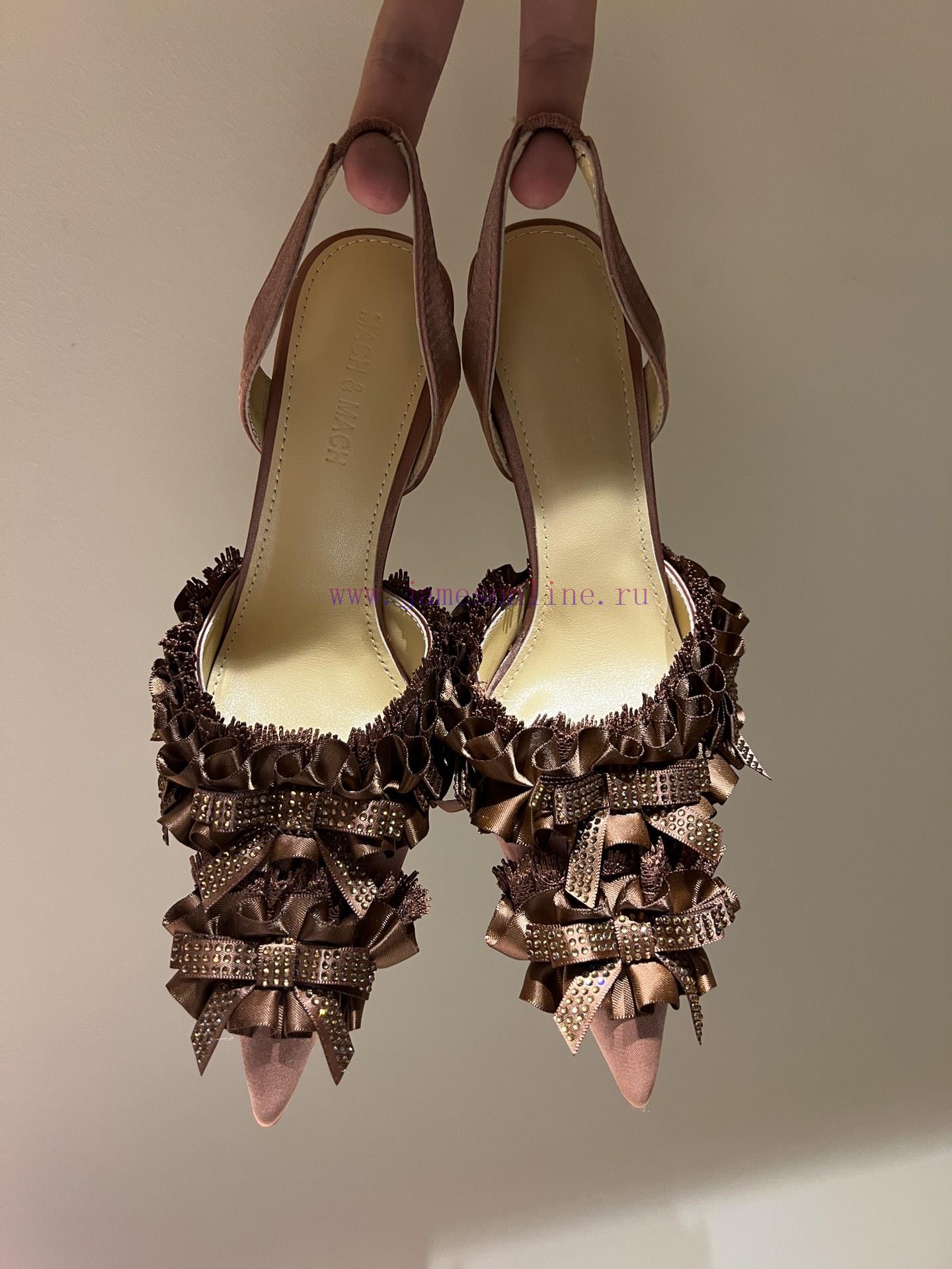 The most2024 early spring lace and crystal lace high-heeled sandalsExquisite princess shoes,1dj6x4et - Image 8