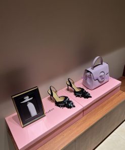 The most2024 early spring lace and crystal lace high-heeled sandalsExquisite princess shoes,x16pyr81