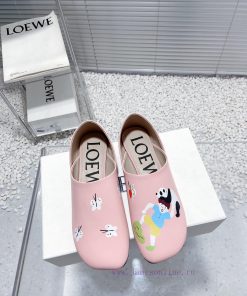Luoyiwei Loewe's new round toe flat shoes that can be stepped on with one foot, lazy single u8a4msea