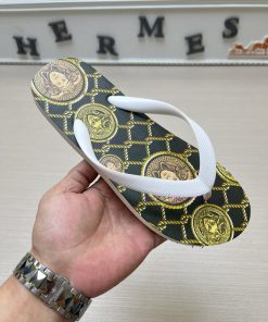 Versace New Men's Casual Slippers Series 11 Review Global Limited Edition Upper Made of Impo6uxtaxxi
